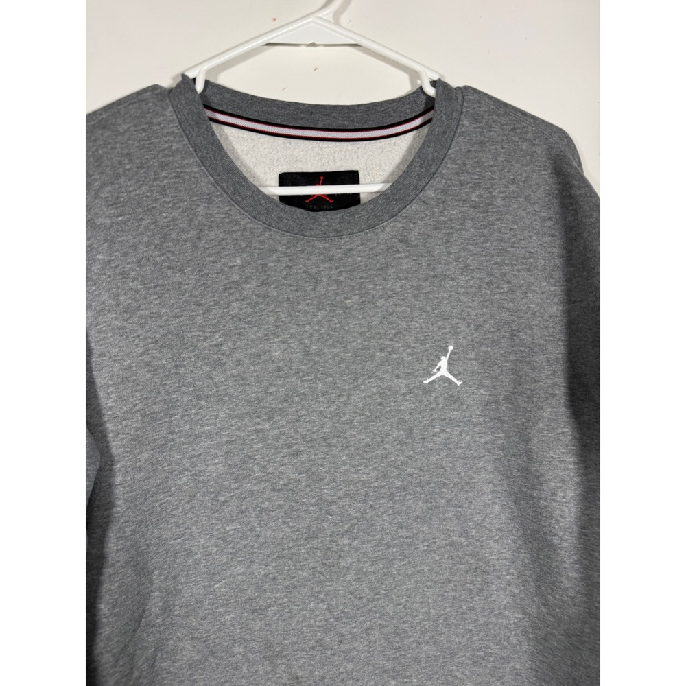 Jordan Essentials Mens Fleece Crewneck Sweatshirt Gray Jumpman XL